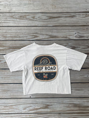 Gypsy Life Surf Shop - Cropped Dyed Ringspun Tee - Road Home Wave - Cappuccino