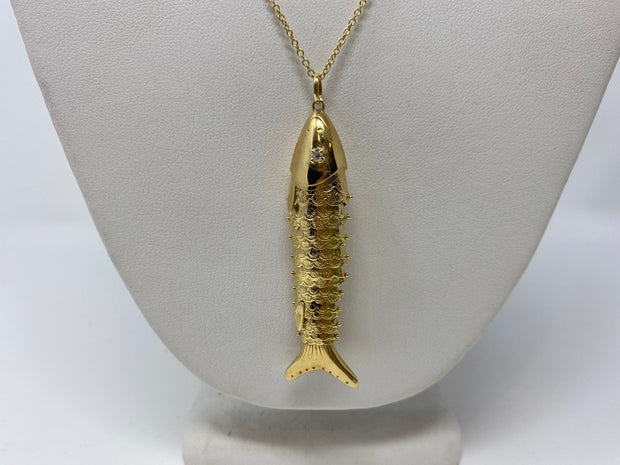 18kt Gold Fish Necklace - XLarge