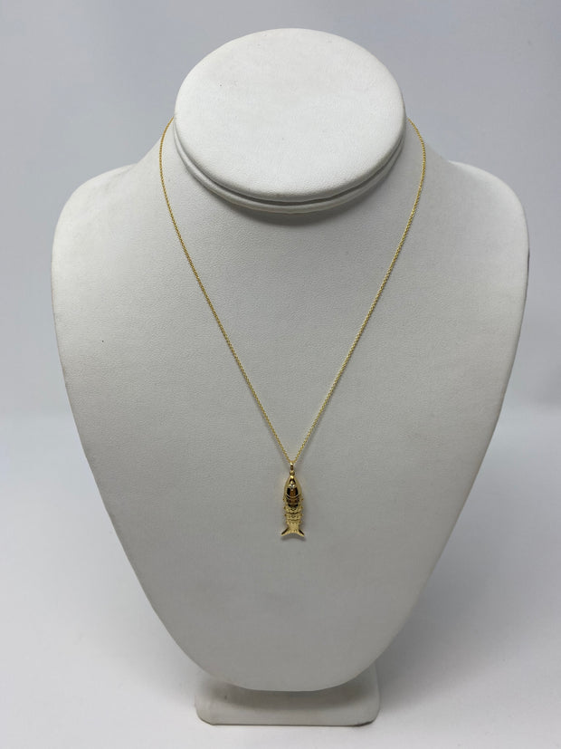 18kt Gold Fish Necklace - Small