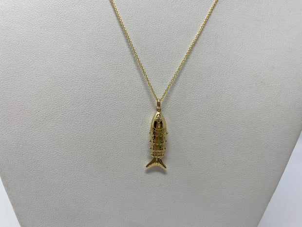 18kt Gold Fish Necklace - Small