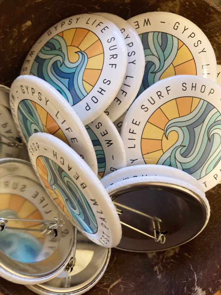 Gypsy OG Logo Large Button - Orange and Blue