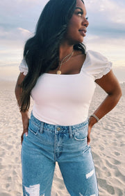 Baker Bodysuit - Bone Stretch