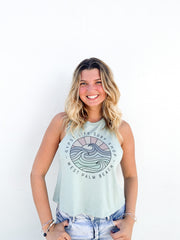 Gypsy Life OG Pink and Purple Logo Tank - Dusty Blue