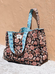 Erin Made Reversible Tote - Black and Blue