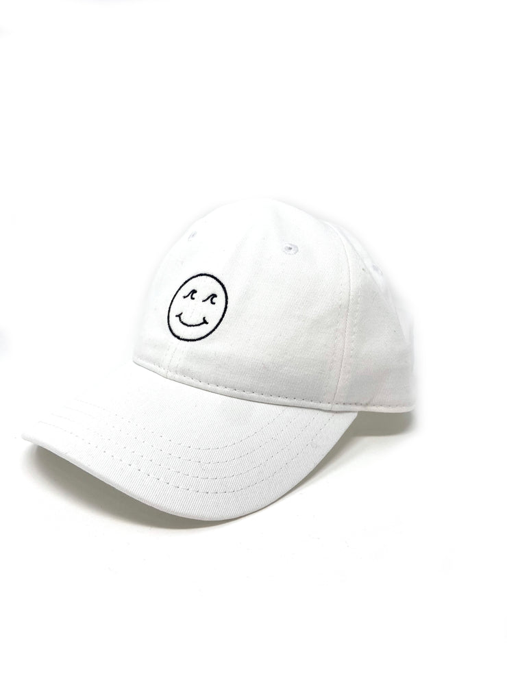 Kids Smiley Dad Hat - White