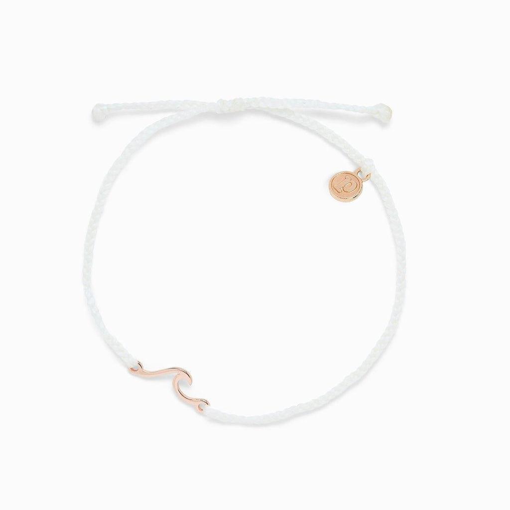 Shoreline Anklet Rose Gold White Gypsy Life Surf Shop