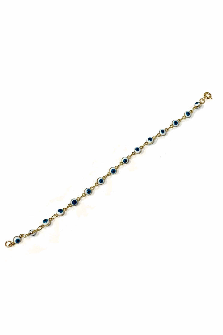 Gypsy Life Evil Eye Gold Chain Bracelet