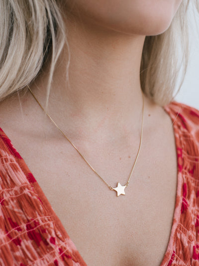 Gypsy Life Gold Filled Star Pendant Necklace