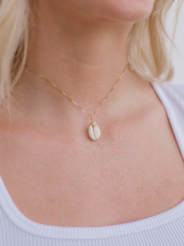 Gypsy Life Golden Wrapped Cowrie Shell Necklace