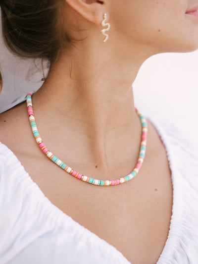 Summertime Beaded Necklace - Assorted Colors