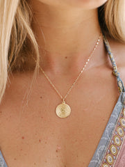 Gypsy Coin Zodiac Charm Necklace