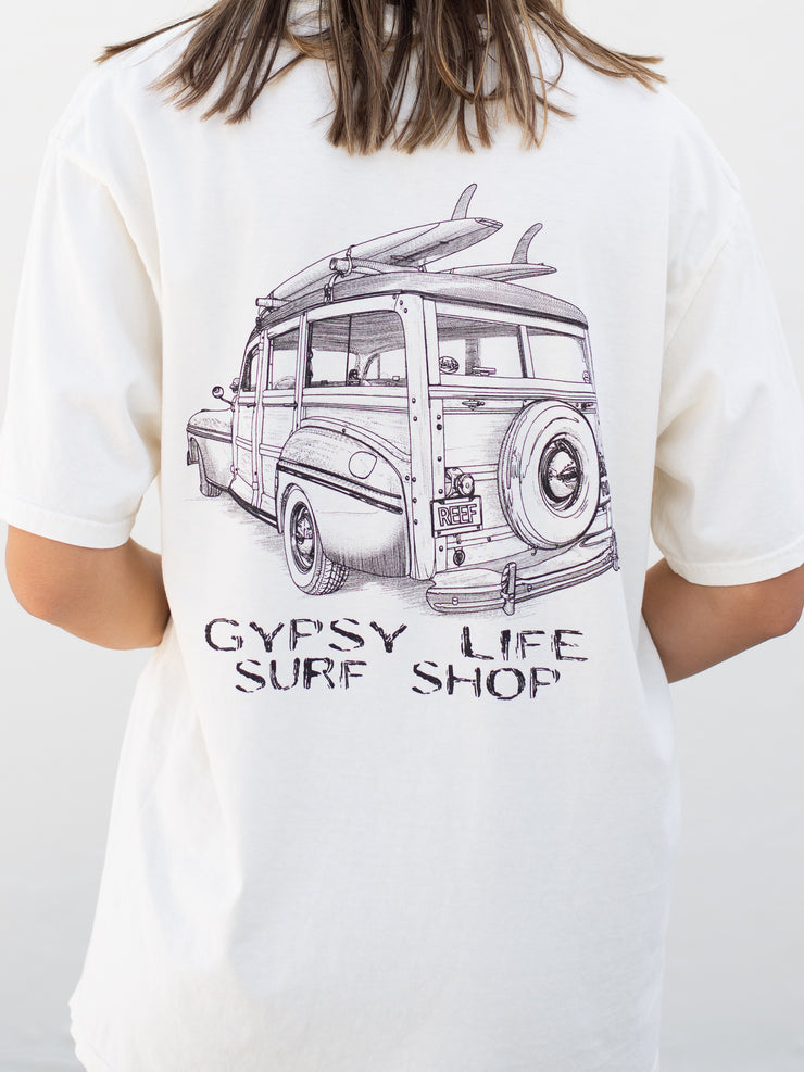 Gypsy Life Samaritan Woody Surf Tee - Mauve