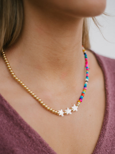 Gypsy Life Divided Opal Stars Necklace