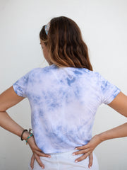 Gypsy Life Surf Shop - Quiver Collection - Women's Cropped Tee - Blue Tie Dye