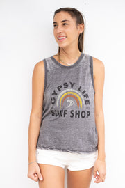 Gypsy Life Piping Hot Wave Tank - Burnout Wash - Charcoal