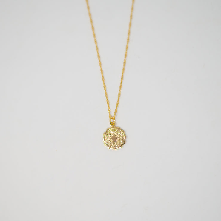 Gypsy Mini Circle Zodiac Charm Necklace