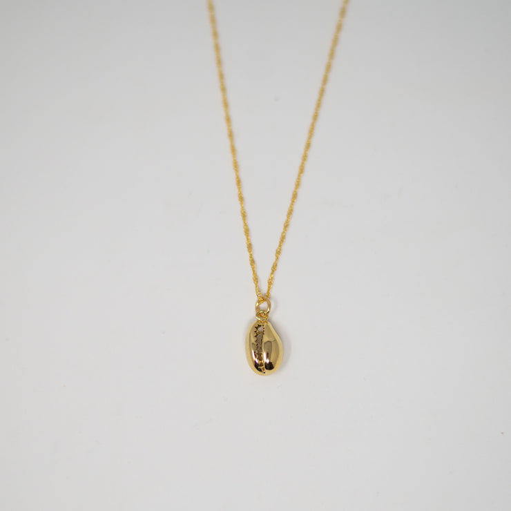 Gypsy Dainty Gold Cowrie Shell Necklace with Adjustable Chain