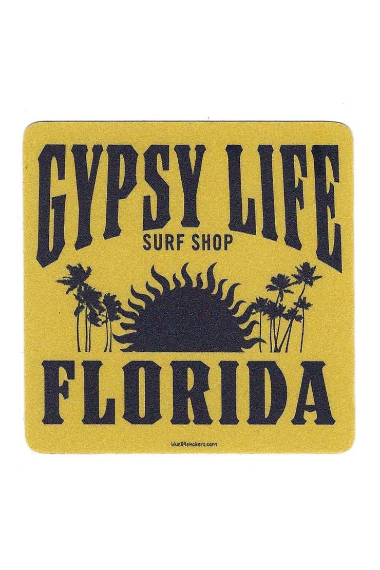 Gypsy Life Surf Shop Sticker - Fantods Sun/Palms