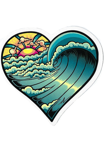 Ocean Heart Sticker