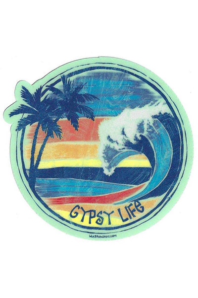 Gypsy Life Surf Shop Sticker - Kinkle Palms/Wave
