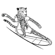 The Surfing Animals - Alphabet Coloring Book