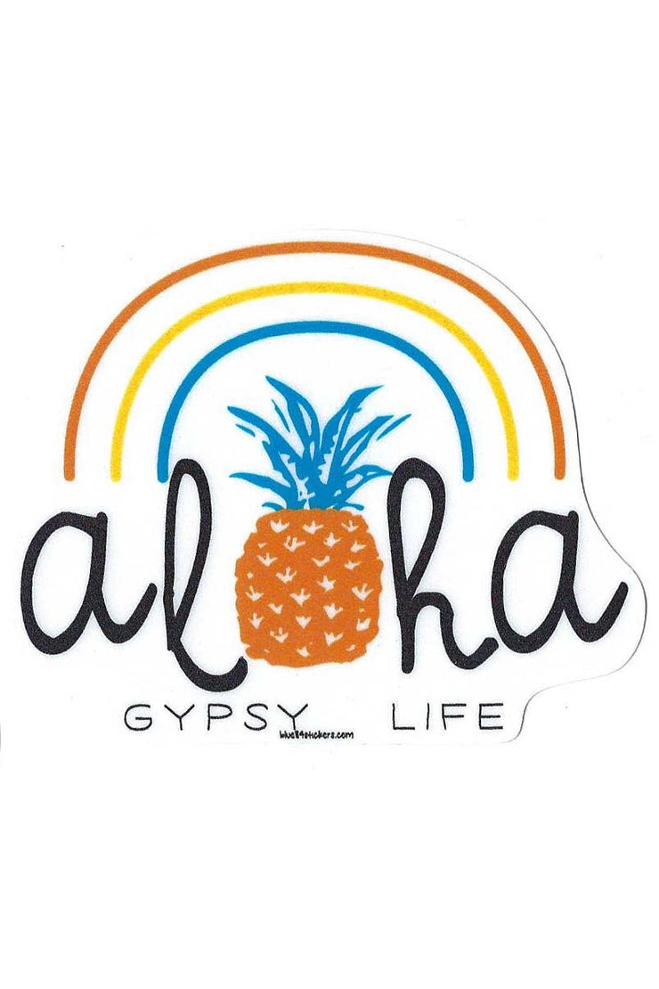 Gypsy Life Surf Shop Sticker - Under the Rainbow Pineapple