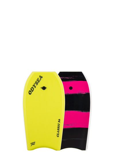 Odysea Classic 36" Bodyboard - Lemon/Pink Stripes