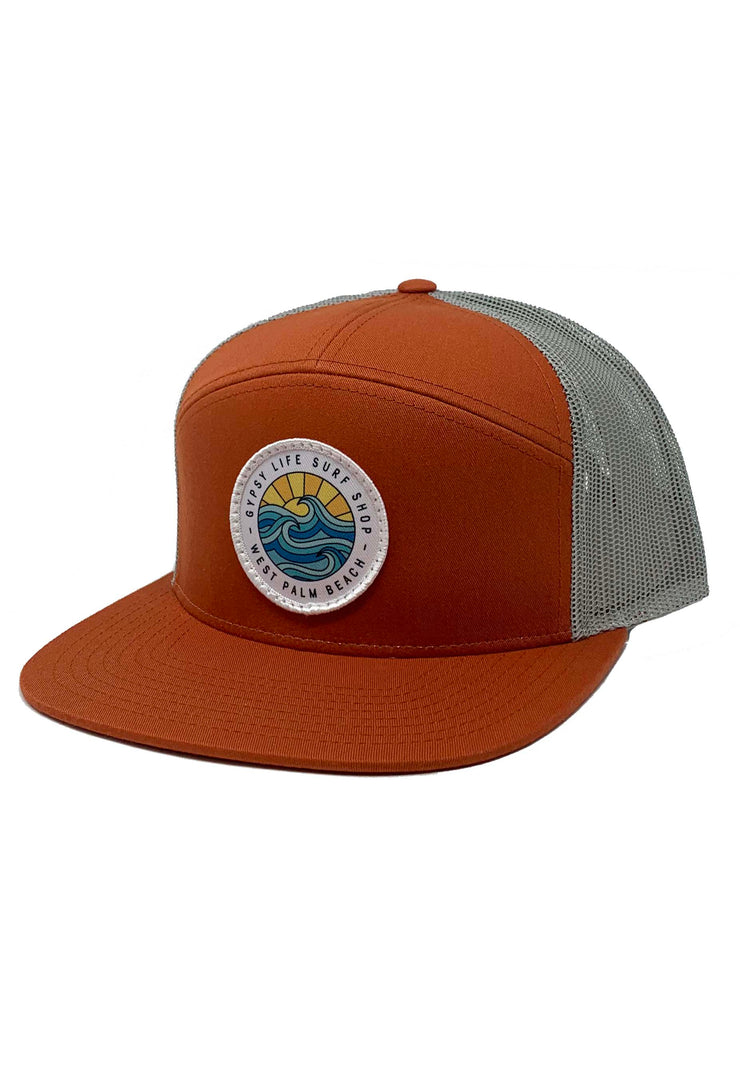 Gypsy Life Surf Shop Hat - Dark Orange/Aluminum