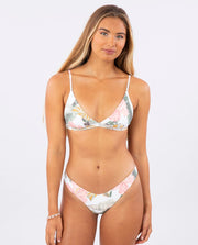 Tropic Coast Fixed Tri Bikini Top - White