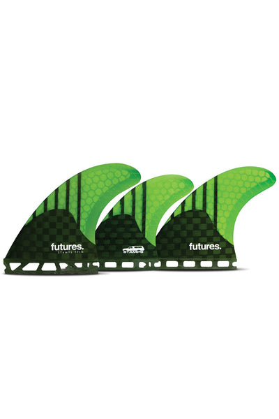 Stamps 5-Fin Futures - Carbon/Neon Green Generation 7.4