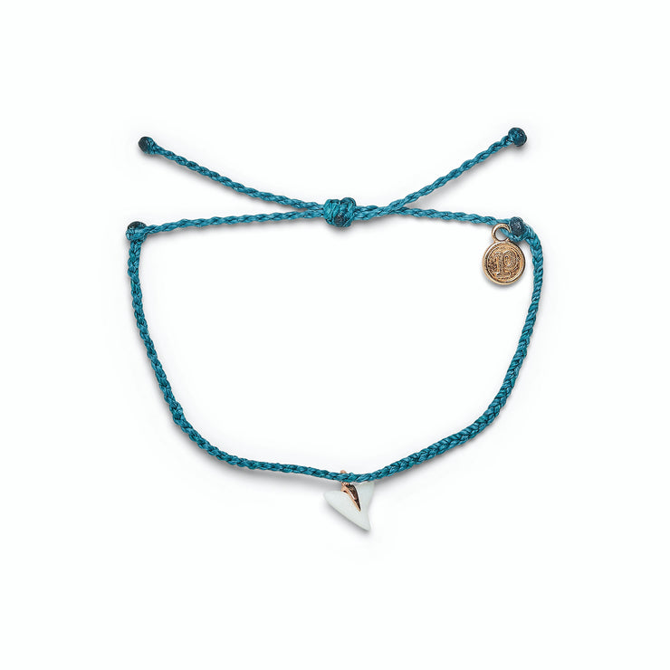 Shark Tooth Rose Gold Bracelet - Mediterranean Green