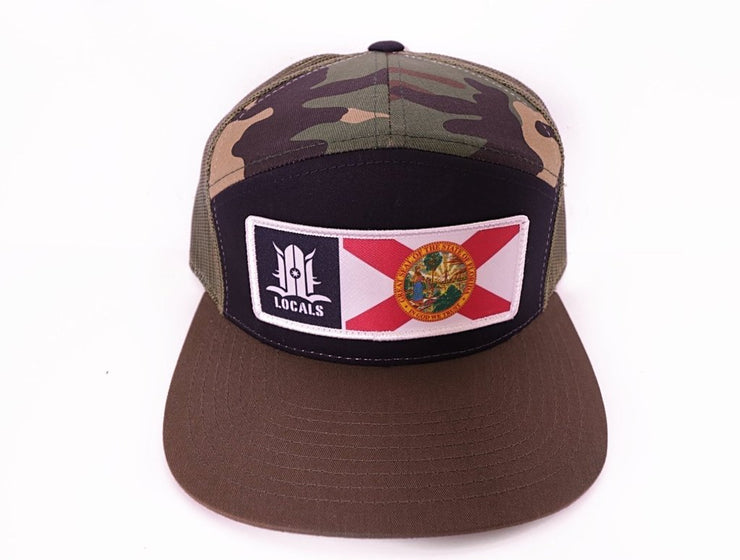 Florida Locals 7 Panel Trucker Camo
