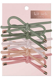 Bow Hair Ties - Blush/Mauve