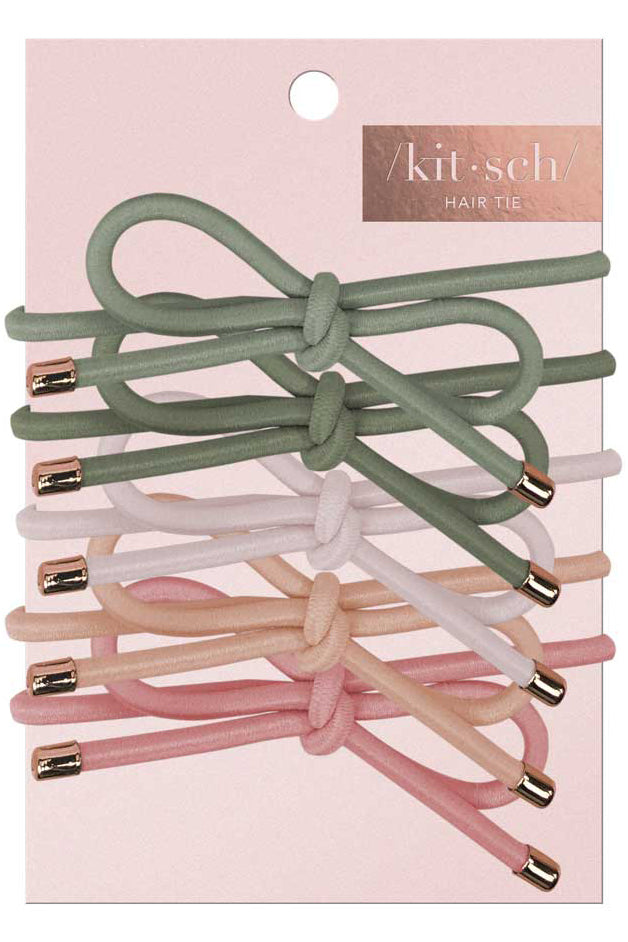 Bow Hair Ties - Blush/Mauve