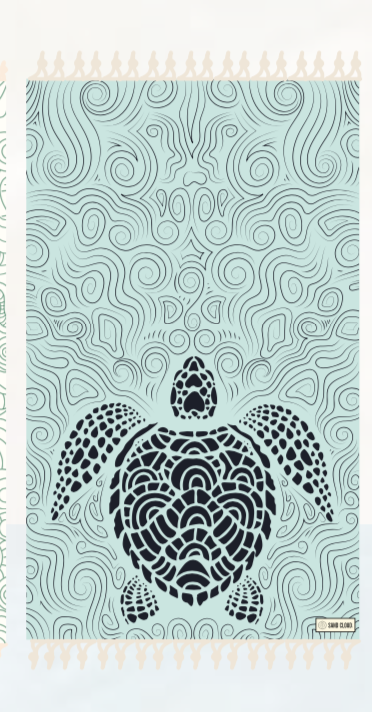 Mint Swirl Turtle Towel