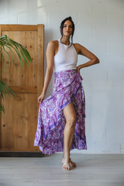 Honey Maxi Wrap Skirt - Lilac Heron