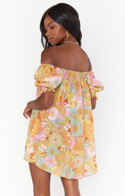 Annalynne Mini Dress - Groovy Blooms