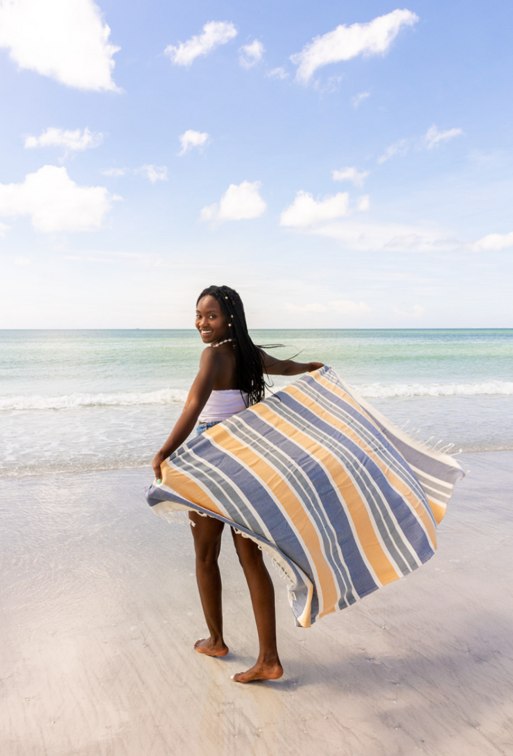 Venus Stripe With Zip Pocket Towel