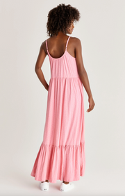 Lido Slub Dress - Flamingo