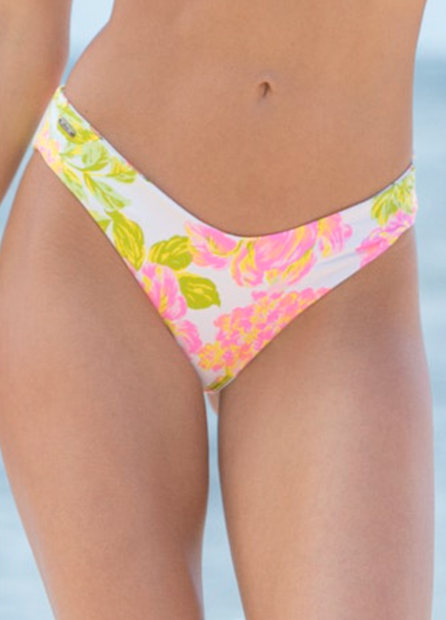 Chintz Floral Journey Bikini Bottom - Pink
