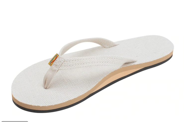 Women's Natural Hemp Single Layer with Arch Support and Narrow Strap - 301AHTSN-NATR
