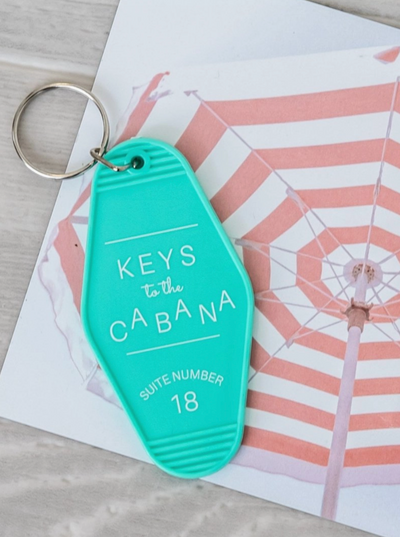 Keys To The Cabana Vintage Motel Keychain