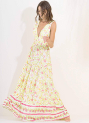 Lemonade Eva Long Dress - Yellow