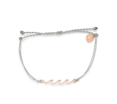 Rose Gold Delicate Wave Bracelet - Rose Gold
