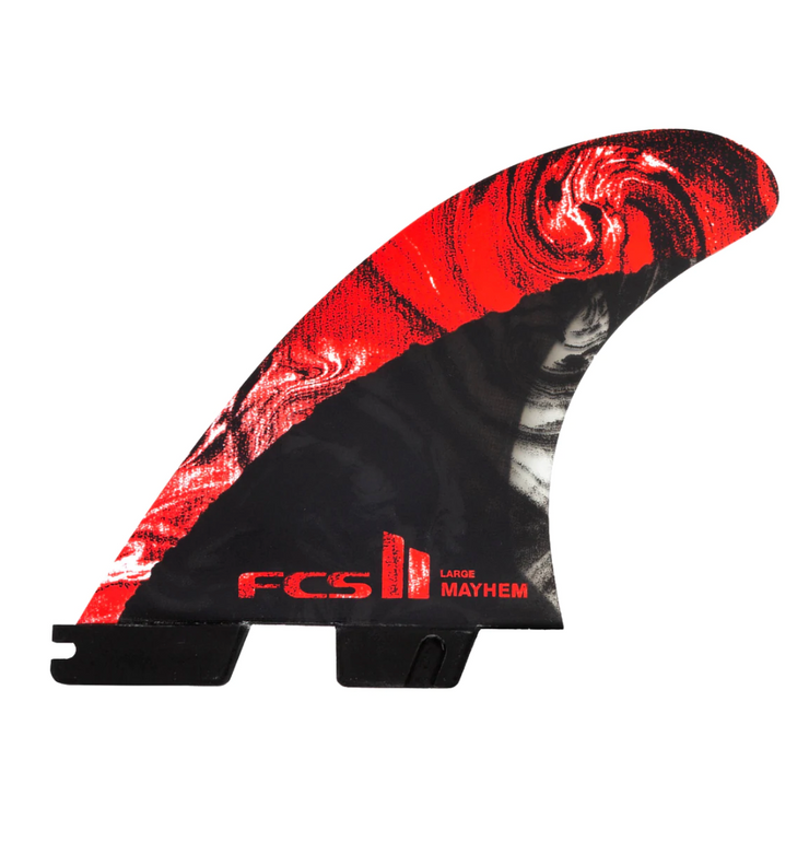 FCS II Matt Biolos PC Carbon Tri Fins - Large - Red