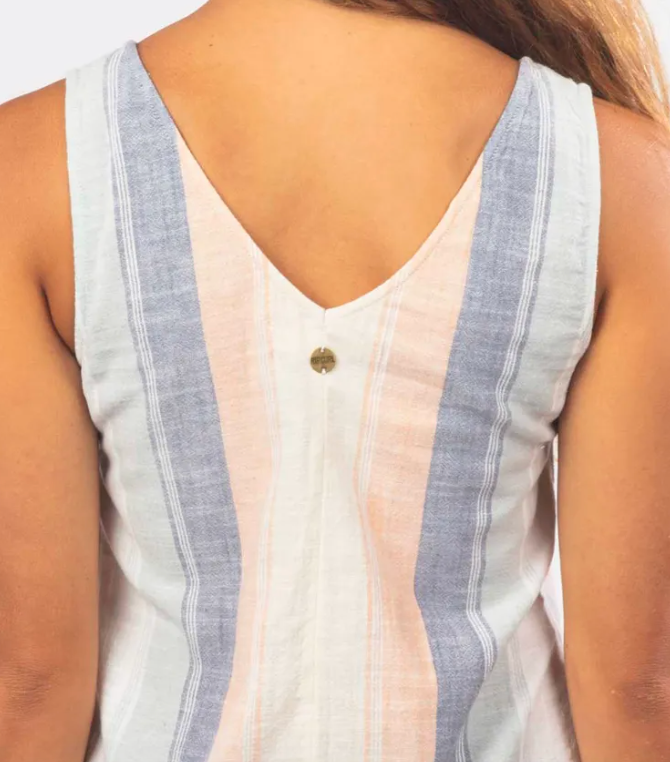 Classic Surf Stripe Romper - Light Blue