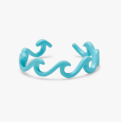 Enamel Delicate Wave Toe Ring - Turquoise