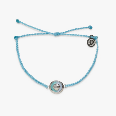 Ombre Shell Charm Bracelet - Crystal Blue