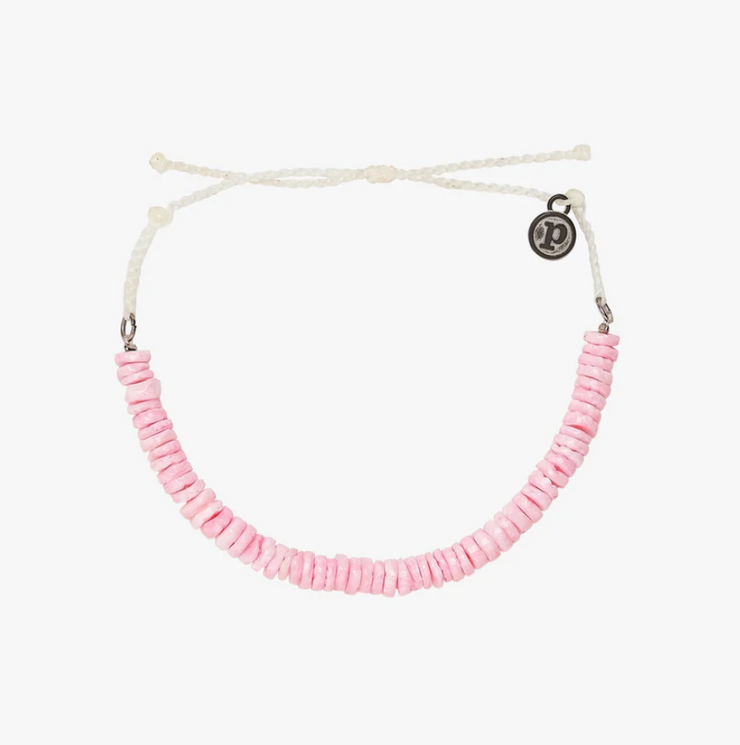 Pink Pukka Shell Cord Bracelet