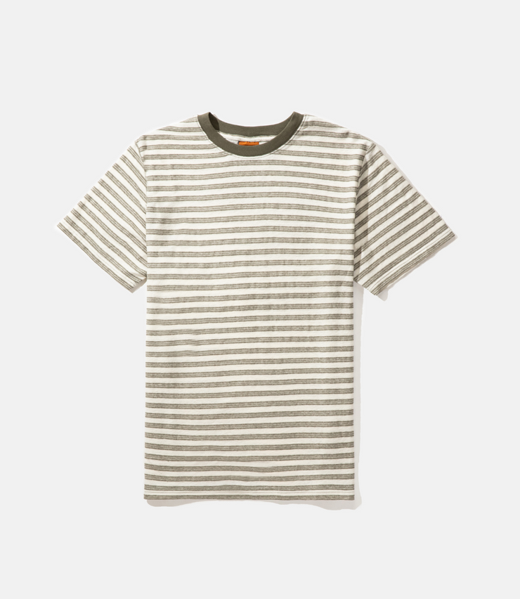 Endure Stripe Vintage SS T-Shirt - Olive